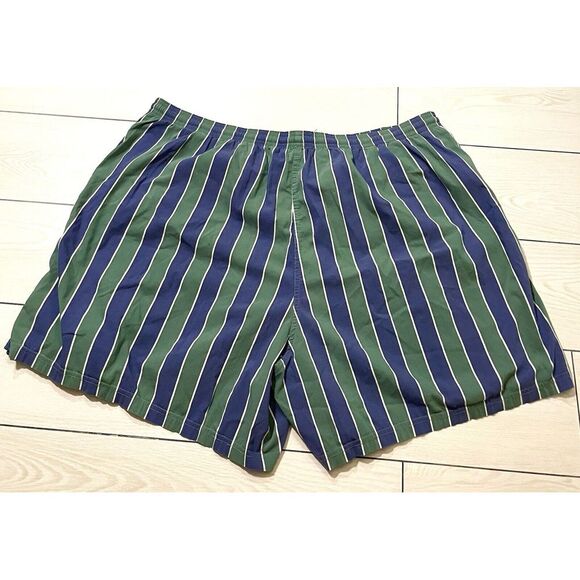Faconnable mens green and blue‎ striped swim trunks size large - Picture 4 of 4